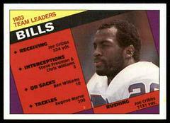 Bills Team Leaders [Joe Cribbs] Football Cards 1984 Topps Prices