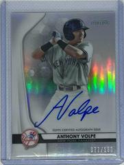 Anthony Volpe [Refractor] #AV Baseball Cards 2020 Bowman Sterling Prospect Autographs Prices