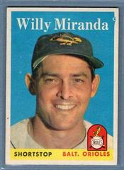 Willy Miranda #179 Baseball Cards 1958 Topps Prices