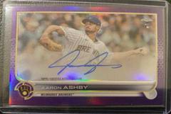 Aaron Ashby [Purple] Baseball Cards 2022 Topps Chrome Rookie Autographs Prices