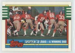 Joe Montana, Roger Craig Football Cards 1990 Topps Tiffany Prices