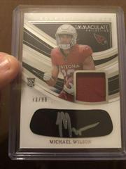 Michael Wilson #20 Football Cards 2023 Panini Immaculate Signature Patch Rookie Prices