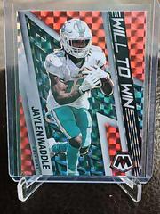 Jaylen Waddle [Red] #WW-20 Football Cards 2022 Panini Mosaic Will to Win Prices