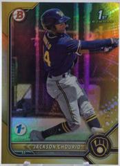 Jackson Chourio [Gold Foil] #BPPF-79 Baseball Cards 2022 Bowman 1st Edition Prices