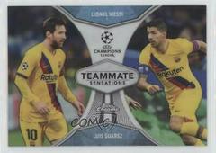 Luis Suarez, Lionel Messi Soccer Cards 2019 Topps Chrome UEFA Champions League Teammate Sensations Prices