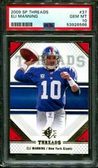 Eli Manning Football Cards 2009 SP Threads Prices
