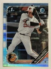 Adley Rutschman [Sky Blue Refractor] Baseball Cards 2019 Bowman Draft Chrome Prices