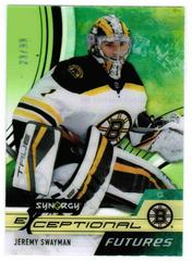 Jeremy Swayman [Green] Hockey Cards 2021 Upper Deck Synergy Exceptional Futures Prices