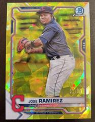 Jose Ramirez [Yellow] Baseball Cards 2021 Bowman Chrome Sapphire Prices