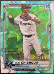 Jazz Chisholm [Aqua] #57 Baseball Cards 2021 Bowman Chrome Sapphire Prices