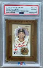 Triston Casas [Red Ink] #MA-TC Baseball Cards 2023 Topps Allen & Ginter Mini Framed Autographs Prices