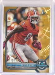 Justyn Ross [Gold] Football Cards 2021 Bowman University Prices