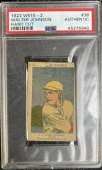 Walter Johnson [Hand Cut] Baseball Cards 1923 W515 1 Prices