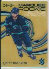 Matty Beniers Hockey Cards 2022 O Pee Chee 3D Marquee Rookies Prices