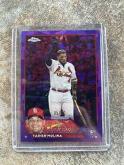 Yadier Molina [Purple] #4 Baseball Cards 2023 Topps Chrome Sapphire Prices