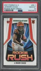 Ja'Marr Chase [Green] #RR7 Football Cards 2021 Panini Rookies and Stars Rush Prices