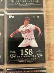Greg Maddux [126 Strikeouts] #15 Baseball Cards 2007 Topps Moments & Milestones Prices