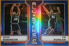 David Robinson, Tim Duncan [Blue] Basketball Cards 2022 Panini Donruss Optic All Stars Prices