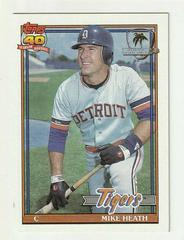 Mike Heath #16 Baseball Cards 1991 Topps Desert Shield Prices