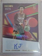 Keon Johnson [Red] Basketball Cards 2021 Panini Recon True Potential Signatures Prices