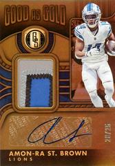 Amon Ra St. Brown [Prime] #GOG-ASB Football Cards 2022 Panini Gold Standard Good as Autographs Prices
