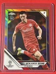 Benjamin Sesko [Purple Refractor] Soccer Cards 2021 Topps Chrome UEFA Champions League Prices