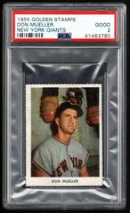 Don Mueller [New York Giants] Baseball Cards 1955 Golden Stamps Prices