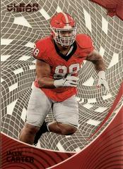 Jalen Carter [Red] #13 Football Cards 2023 Panini Chronicles Draft Picks Clear Vision Prices