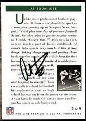 Al Toon #146 Football Cards 1992 Pro Line Profiles Autographs Prices
