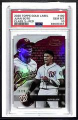 Juan Soto [Class 3 Red] #100 Baseball Cards 2020 Topps Gold Label Prices