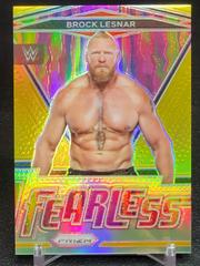 Brock Lesnar [Gold Prizm] #14 Wrestling Cards 2022 Panini Prizm WWE Fearless Prices