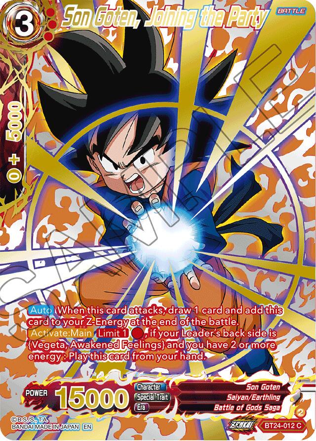 Son Goten, Joining the Party [Collector Booster Gold Foil] BT24-012 Dragon Ball Super Beyond Generations