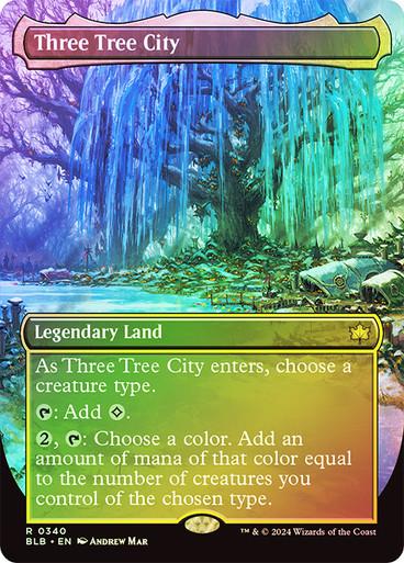 Three Tree City [Borderless Foil] #340 Magic Bloomburrow