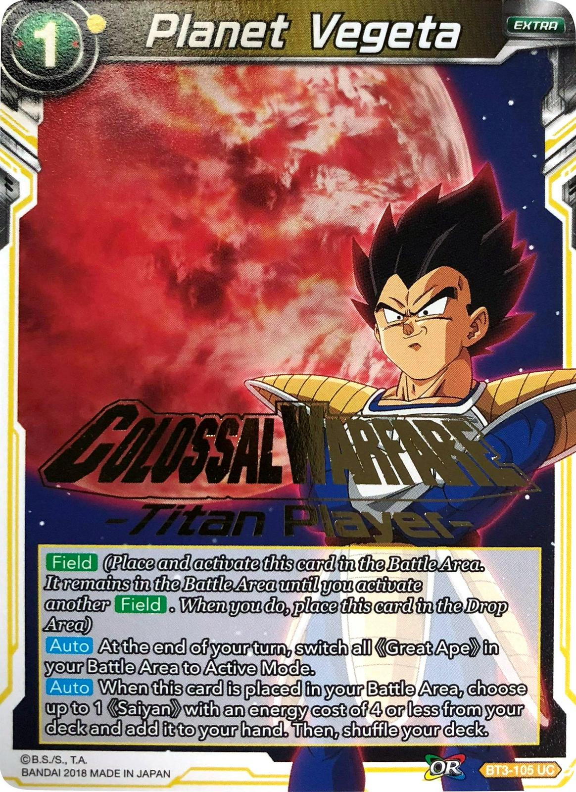 Planet Vegeta [Titan Player Stamped] BT3-105 Dragon Ball Super Divine Multiverse Release Promos