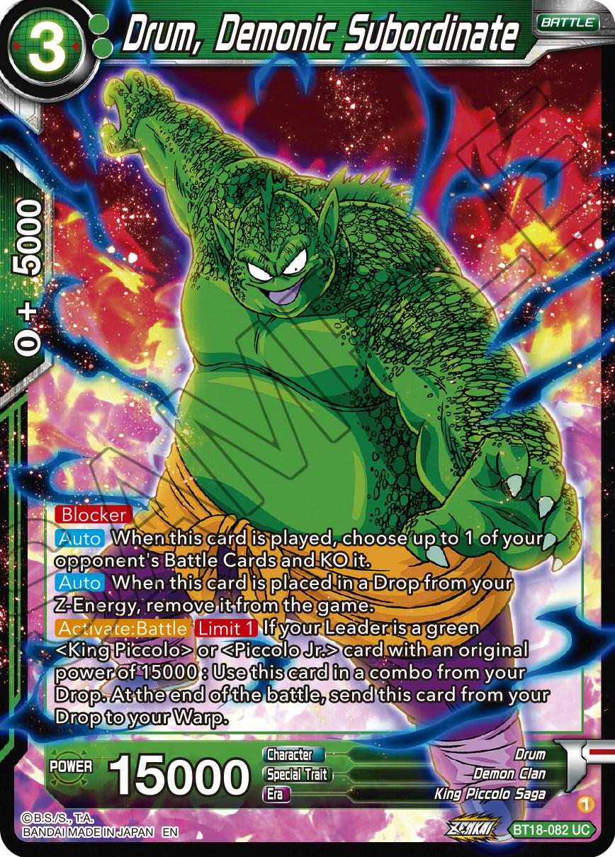 Drum, Demonic Subordinate BT18-082 Dragon Ball Super Dawn of the Z-Legends