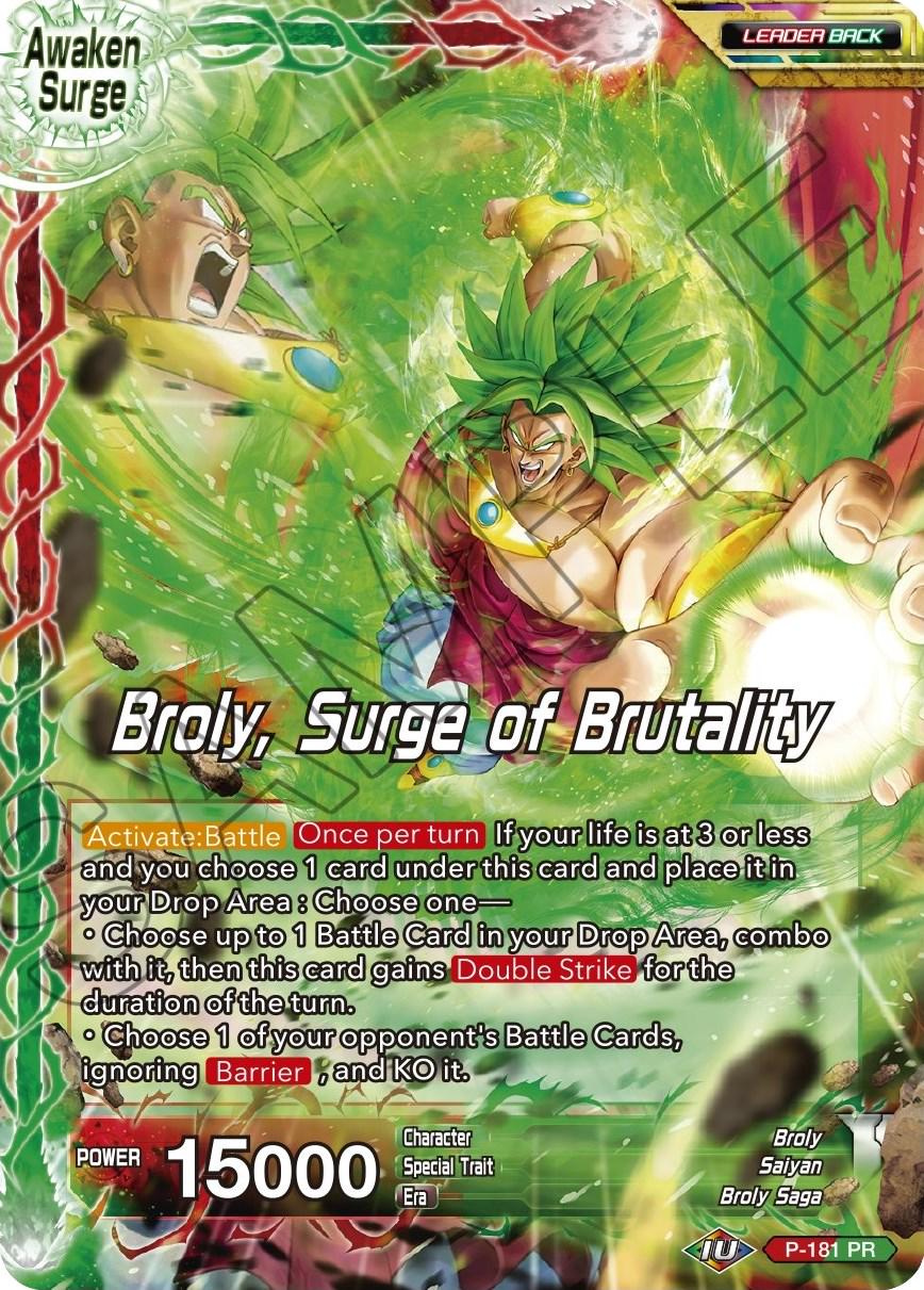 Broly // Broly, Surge of Brutality P-181 Dragon Ball Super Mythic Booster