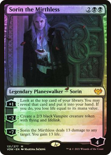 Sorin the Mirthless [Foil] #131 Magic Innistrad: Crimson Vow