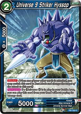 Universe 9 Striker Hyssop [Foil] TB1-043 Dragon Ball Super The Tournament of Power