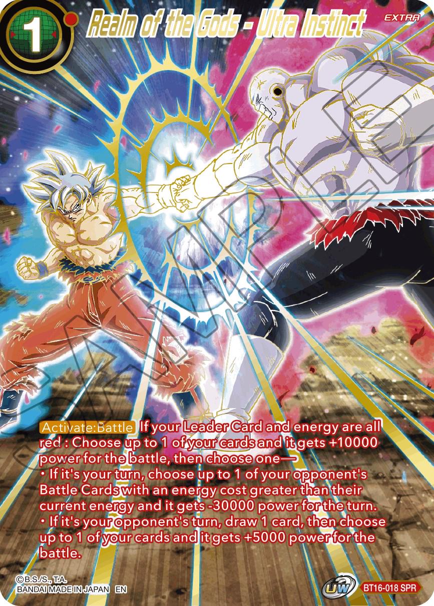 Realm of the Gods - Ultra Instinct [SPR Foil] BT16-018 Dragon Ball Super Realm of the Gods