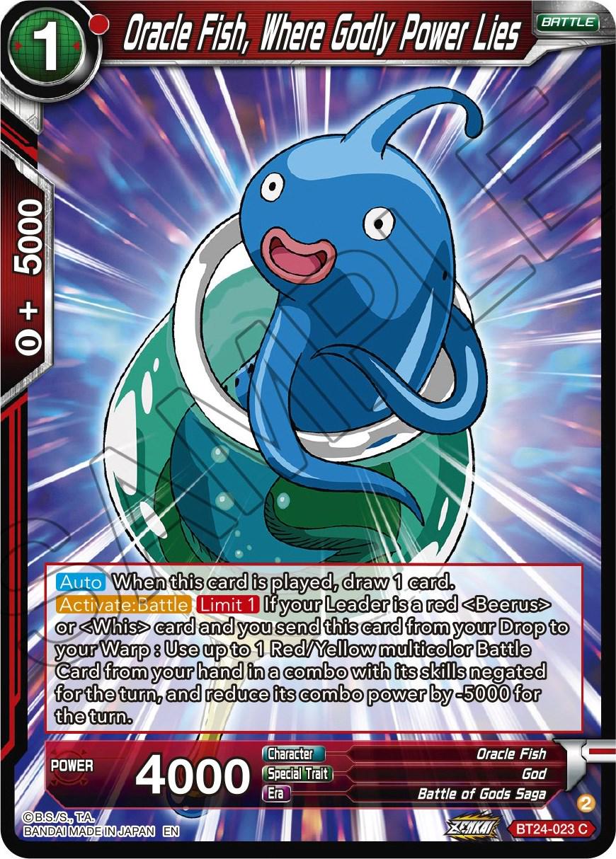 Oracle Fish, Where Godly Power Lies [Foil] BT24-023 Dragon Ball Super Beyond Generations