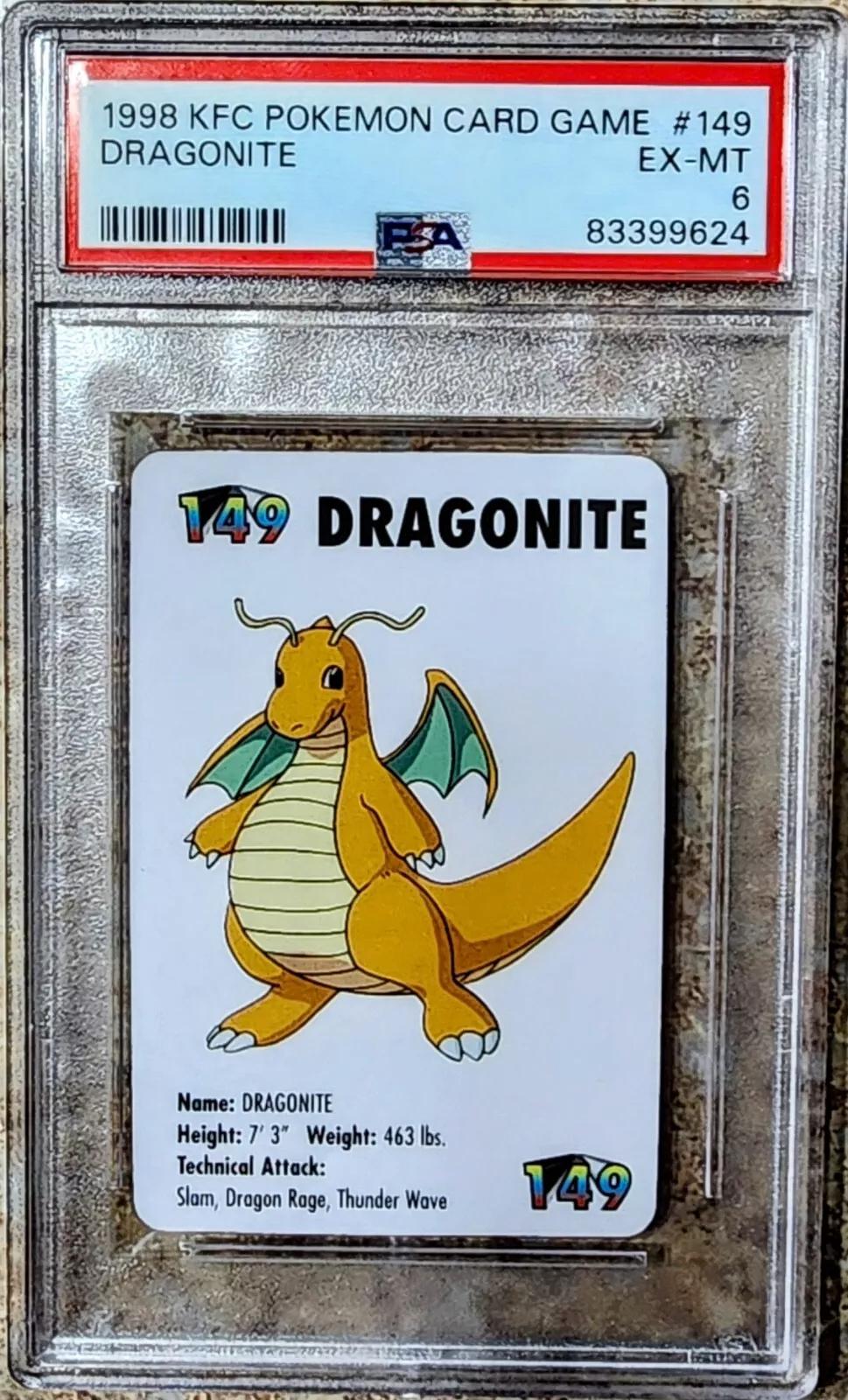 Dragonite #149 Pokemon 1998 KFC