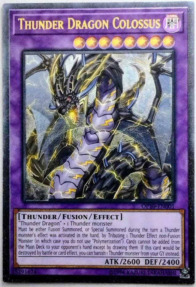 Thunder Dragon Colossus OP10-EN001 YuGiOh OTS Tournament Pack 10