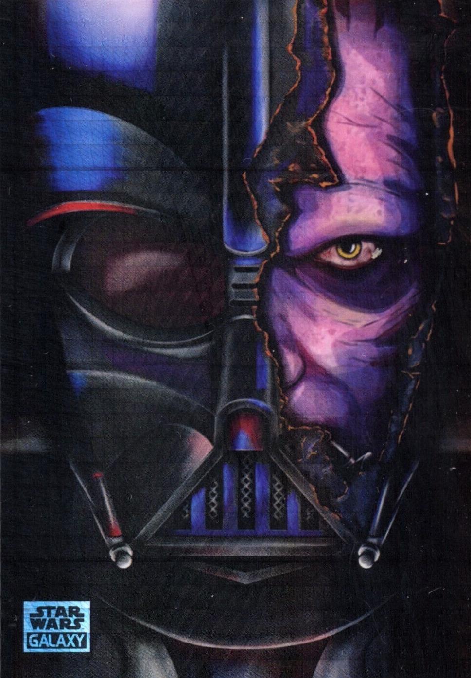 Darth Vader vs Obi-Wan Kenobi  [Prism Refractor] #PD-12 Star Wars 2024 Topps Chrome Galaxy Power of the Darkside