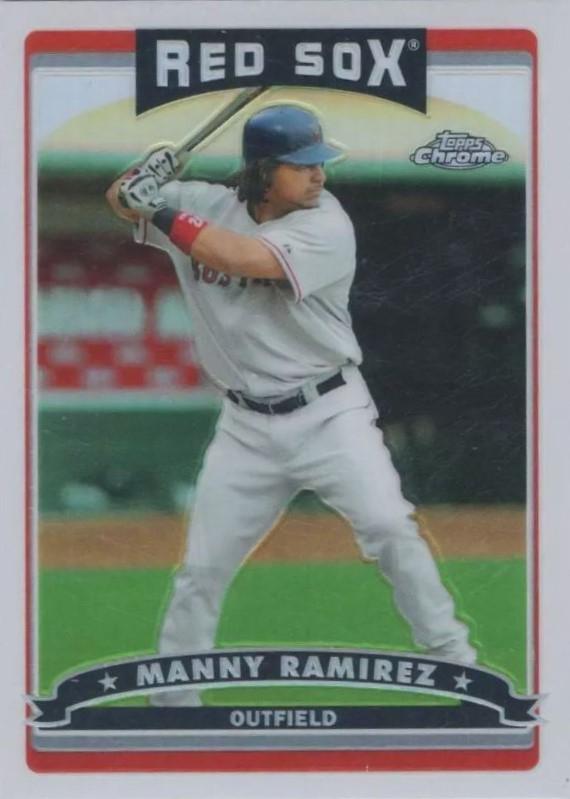 Manny Ramirez [Refractor] #23 Baseball Cards 2006 Topps Chrome