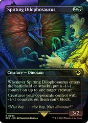 Spitting Dilophosaurus [Borderless Foil] #3 Magic Jurassic World Prices