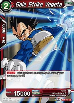 Gale Strike Vegeta TB1-005 Dragon Ball Super The Tournament of Power