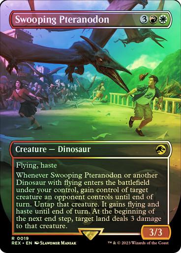 Swooping Pteranodon [Borderless Foil] #19 Magic Jurassic World