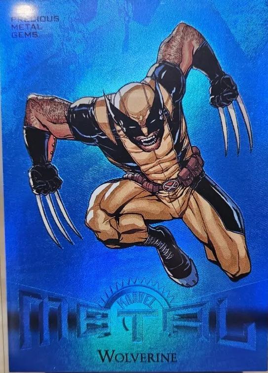 Wolverine [Blue Precious Metal Gems] #R-32 2024 SkyBox Metal Universe Avengers Retro