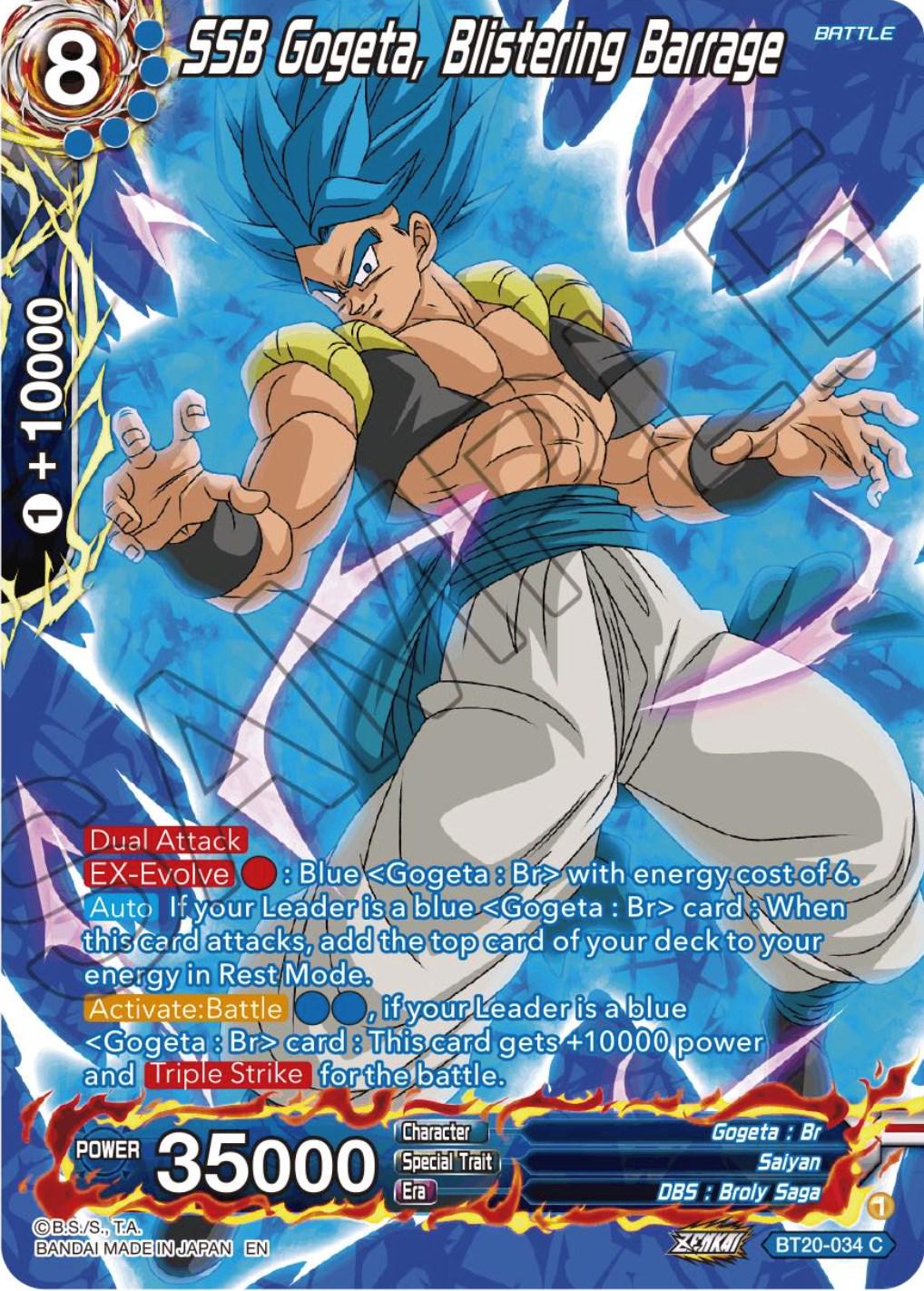 SSB Gogeta, Blistering Barrage [Silver Foil] BT20-034 Dragon Ball Super Power Absorbed