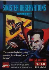 Back | Gambit Marvel 1995 Ultra X-Men Sinister Observations